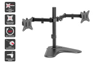 Dual Monitor Mount Stand – Adjustable Height, Tilt, Swivel & Rotation, VESA Compatible Desk Setup