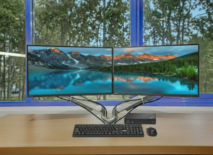 Lenovo T22i-10 Dual Monitor Bundle 21.5" FHD IPS | Dual Screen Setup with Arms