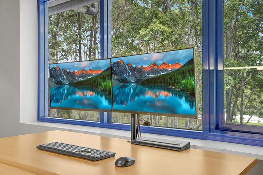 Dell UltraSharp U2414H Dual-Monitor System with Dual Arm & Cables (Refurbished)